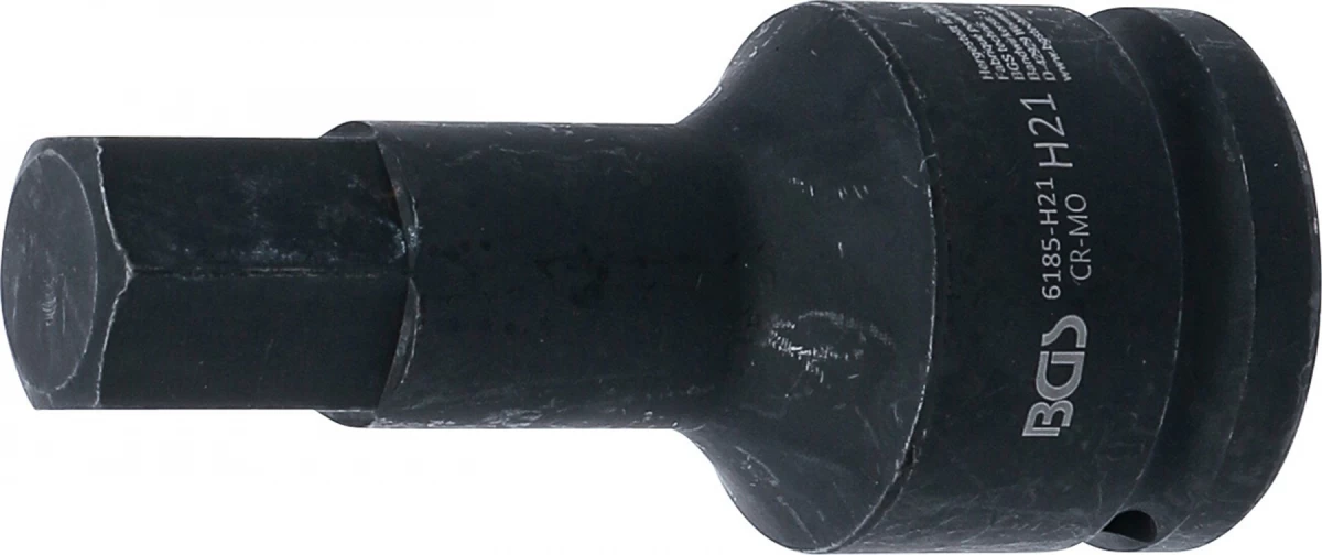 Smūginis antgalis | ilgis 100 mm | 20 mm (3/4) | Hex šešiakampis 21 mm (6185-H21)