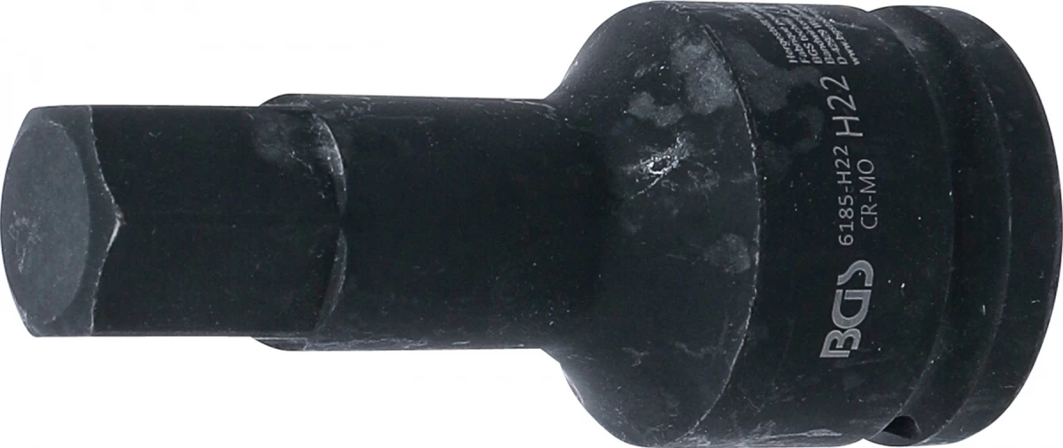 Smūginis antgalis | ilgis 100 mm | 20 mm (3/4) | Hex šešiakampis 22 mm (6185-H22)