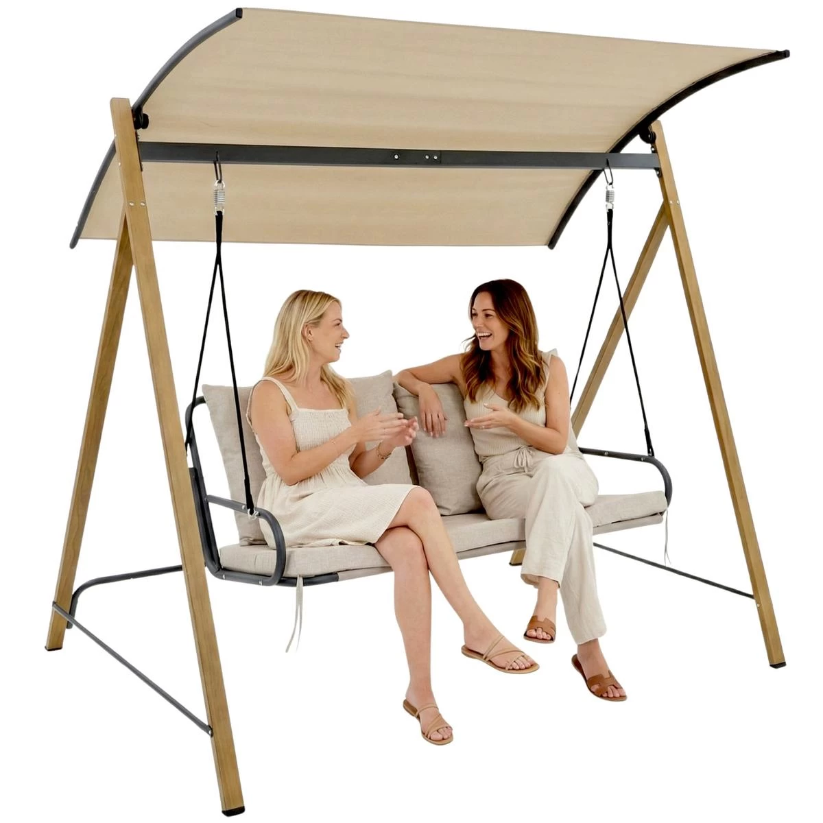 Sodo Balkonas Salė 2 Personalo 194x136x173cm Piaskowa