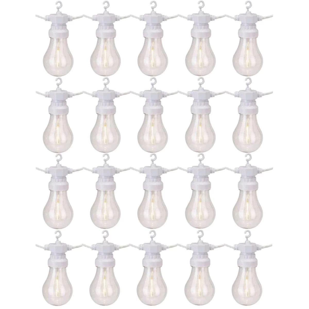 Sodo Girlianda šalis šviesos 20led A60 Baltas Kabelis