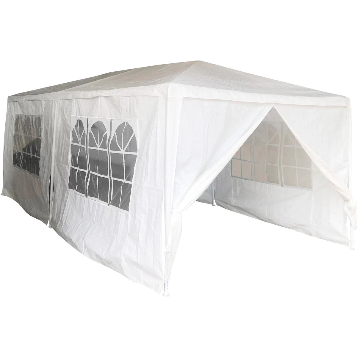 Sodo Maitinimo Palapinė Pe 6x3m + 6 Sienelės Baltos Spalvos Sodo Maitinimo Palapinė Pe 6x3m + 6 Sienelės Baltos Spalvos