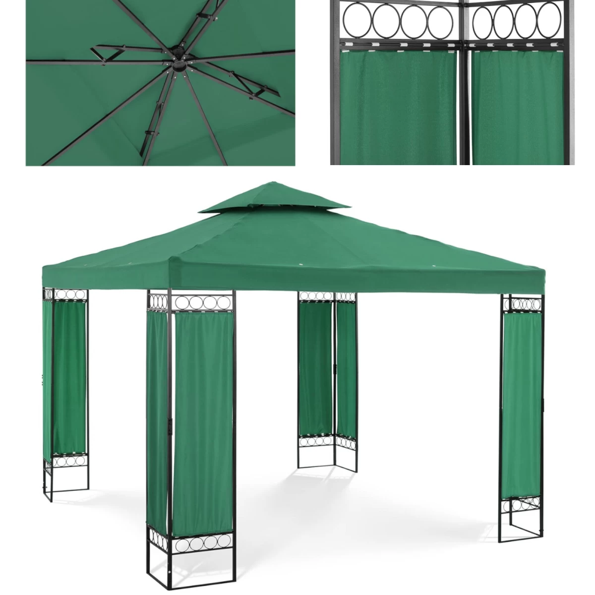 Sodo Paviljonas Pavėsinė Sulankstoma Palapinė 3 X 3 X 2,6 M žalia