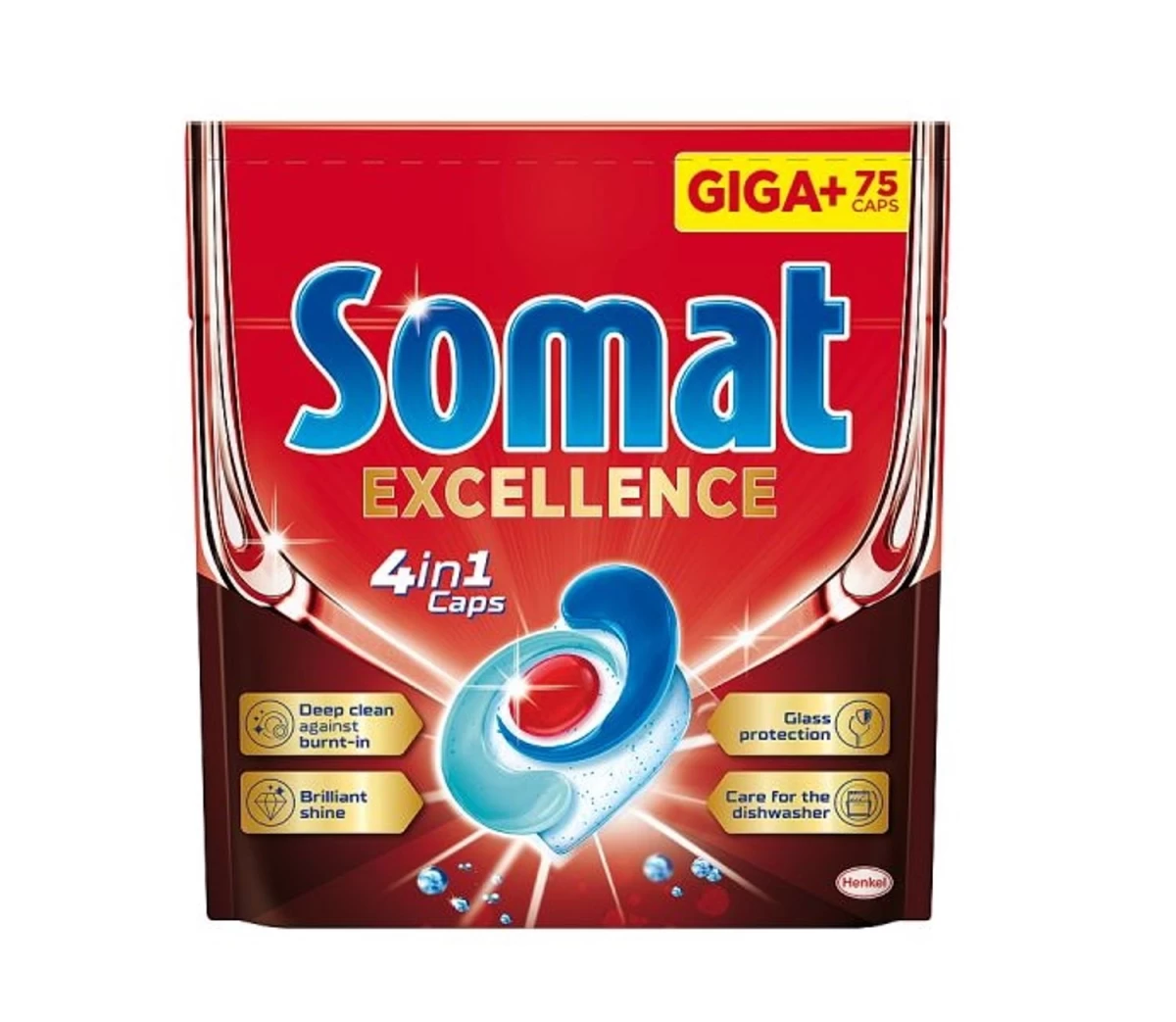 Somat Giga+ Excellence 4in1 Tabletės Indų Plovimui, 75 Vnt.