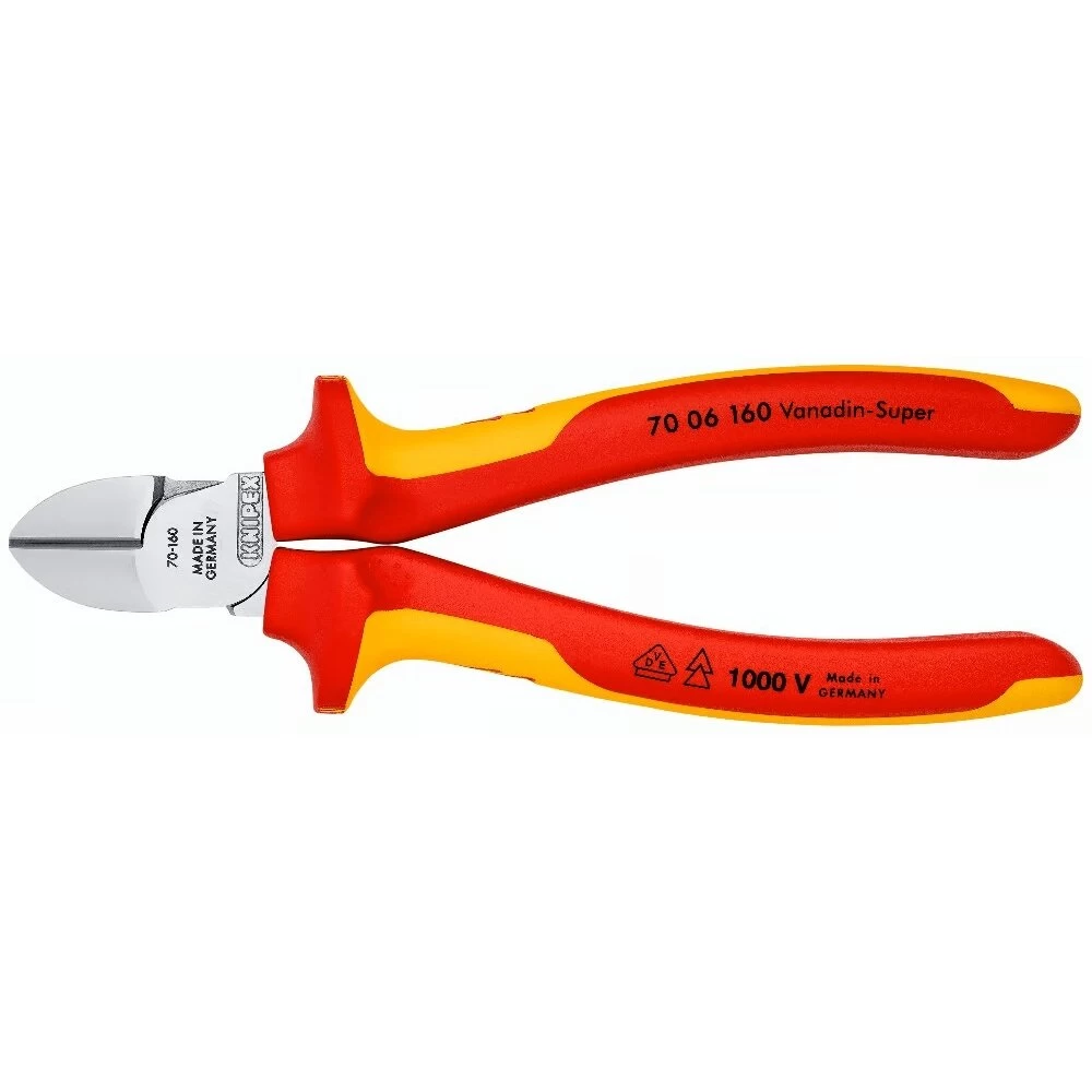 Šoninio kirpimo replės elektrikui 160mm (1000V) KNIPEX