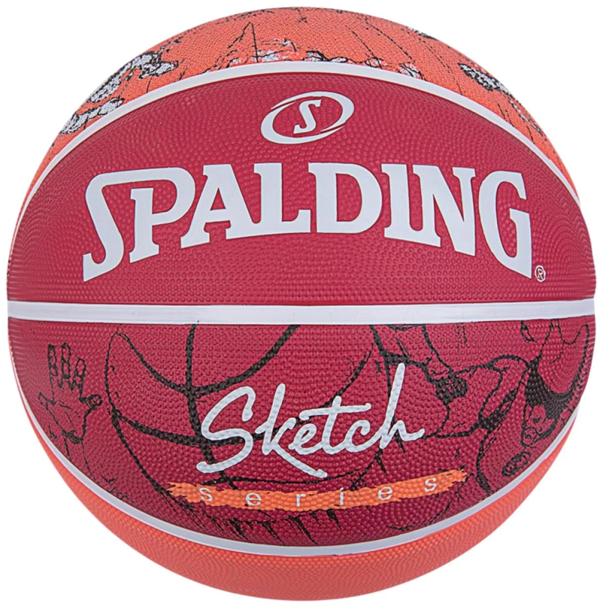 Spalding Sketch Jump Krepšinio Kamuolys R.7 Red Orange