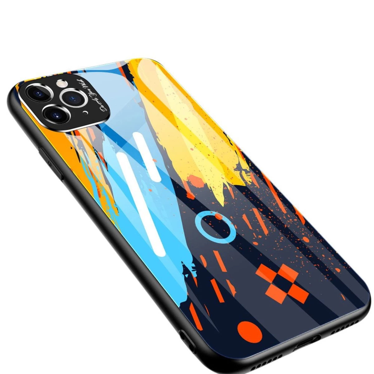 Spalvoto Stiklo Dėklas Grūdinto Stiklo Perdangos Dėklas Su Kameros Dangteliu iphone 11 Pro Max Modelis 1 Spalvoto Stiklo Dėklas Grūdinto Stiklo Perdangos Dėklas Su Kameros Dangteliu iphone 11 Pro Max Modelis 1