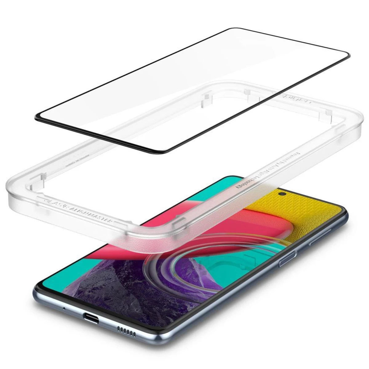 Spigen Alm Glass Fc Grūdintas Stiklas samsung Galaxy M53 5g - Juodas