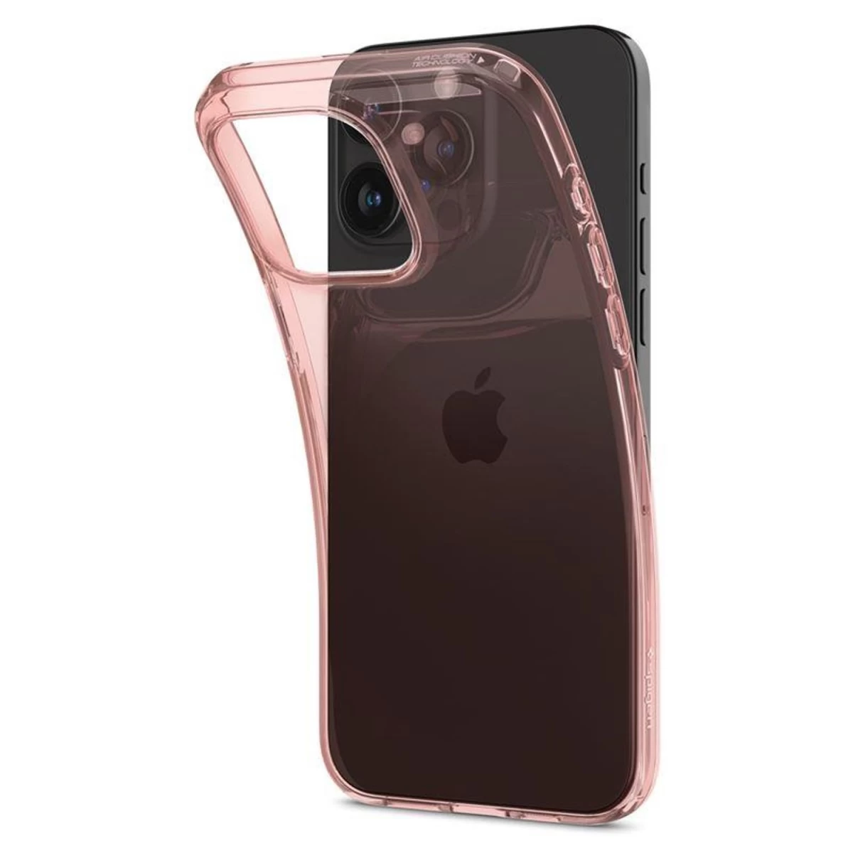 spigen Crystal Flex Dėklas iphone 15 Pro Max - Rožinis, Skaidrus