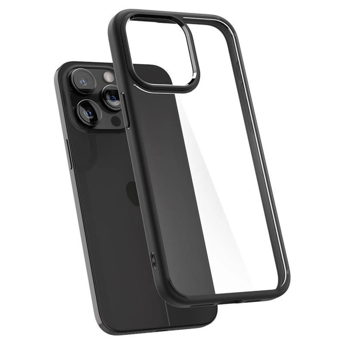 spigen Crystal Hybrid Dėklas iphone 15 Pro - Juodas