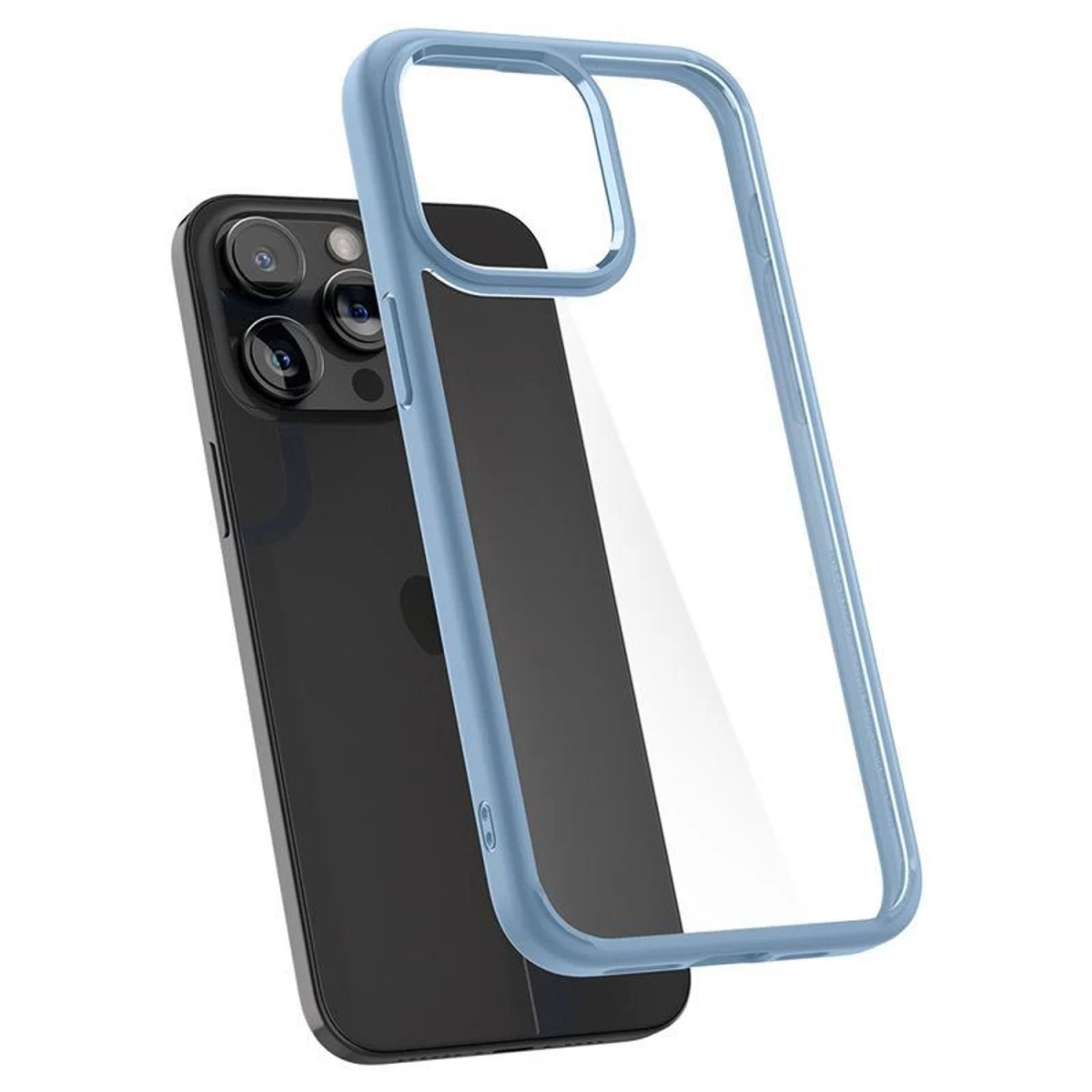 spigen Crystal Hybrid Dėklas iphone 15 Pro Max - Skaidrus, Mėlynas