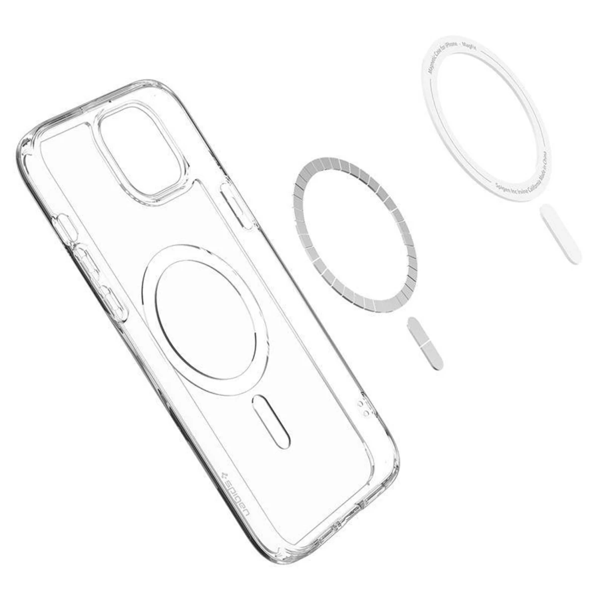 spigen Crystal Hybrid Magsafe Dėklas iphone 15 Plus - Skaidrus