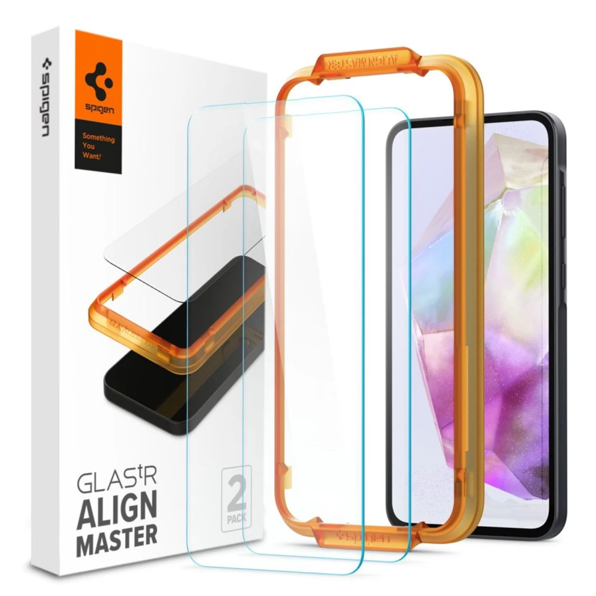 spigen Glass Tr Alignmaster 2 Pakuotės - samsung Galaxy A35
