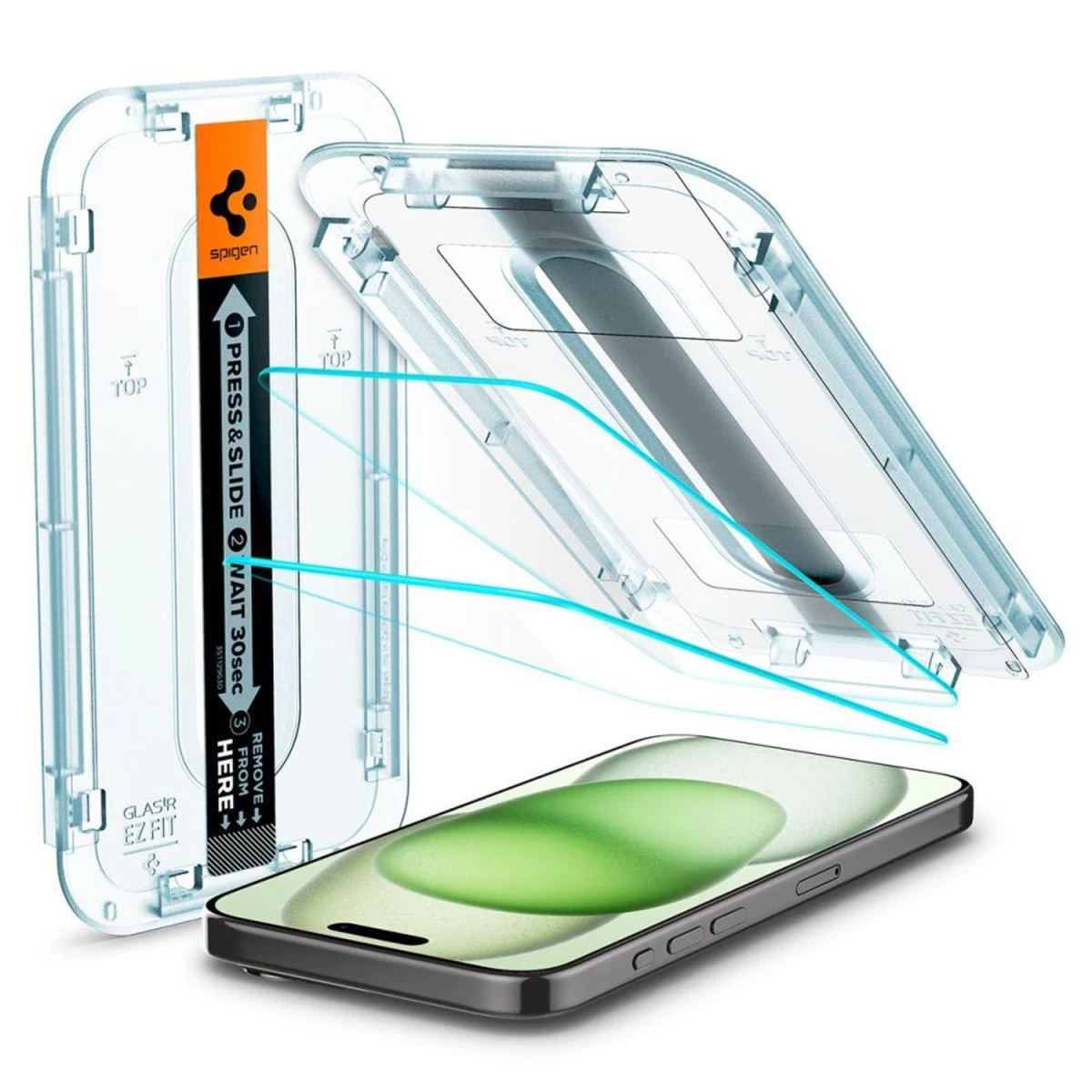 Spigen Glas.tr Ez Fit Grūdintas Stiklas Iphone 15 Plus / 16 Plus - 2 Vnt.