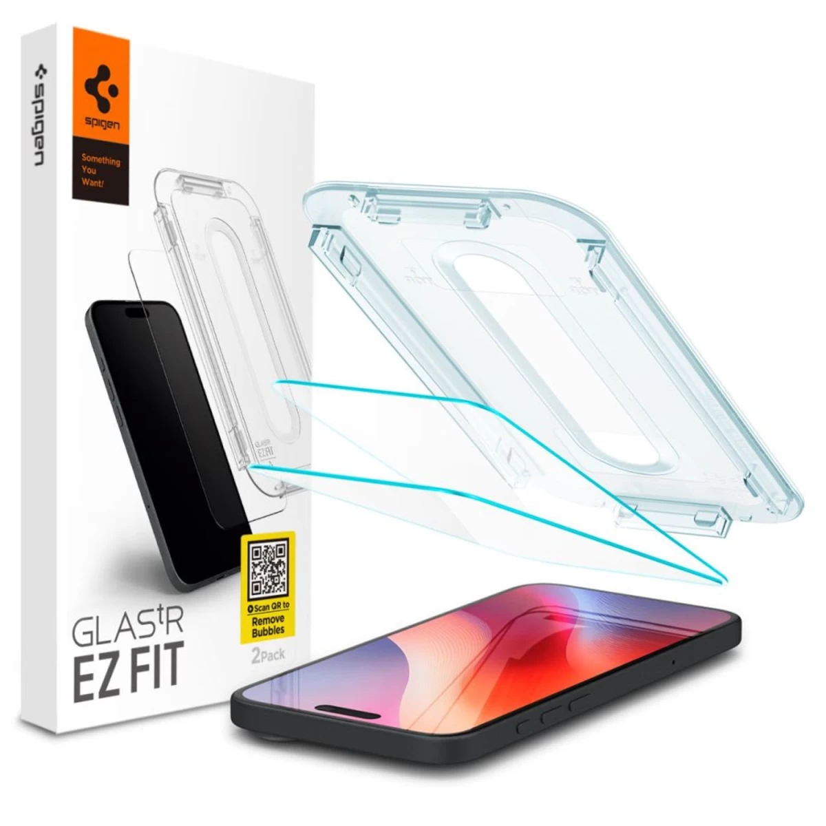 spigen Glas.tr Ez Fit Grūdintas Stiklas iphone 16 Pro - 2 Pakuotės