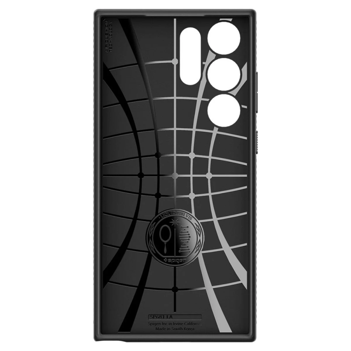 spigen Liquid Air Dėklas samsung Galaxy S23 Ultra - Matinės Juodos Spalvos.