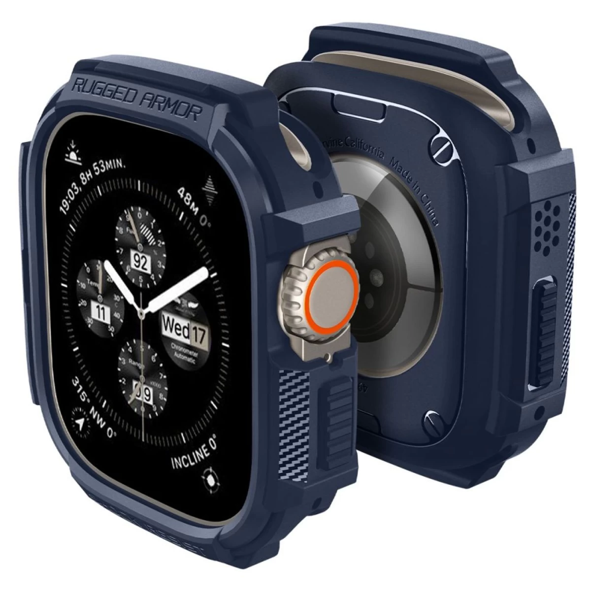 spigen Rugged Armor Dėklas apple Watch Ultra 1/2 (49 Mm) - Tamsiai Mėlynas