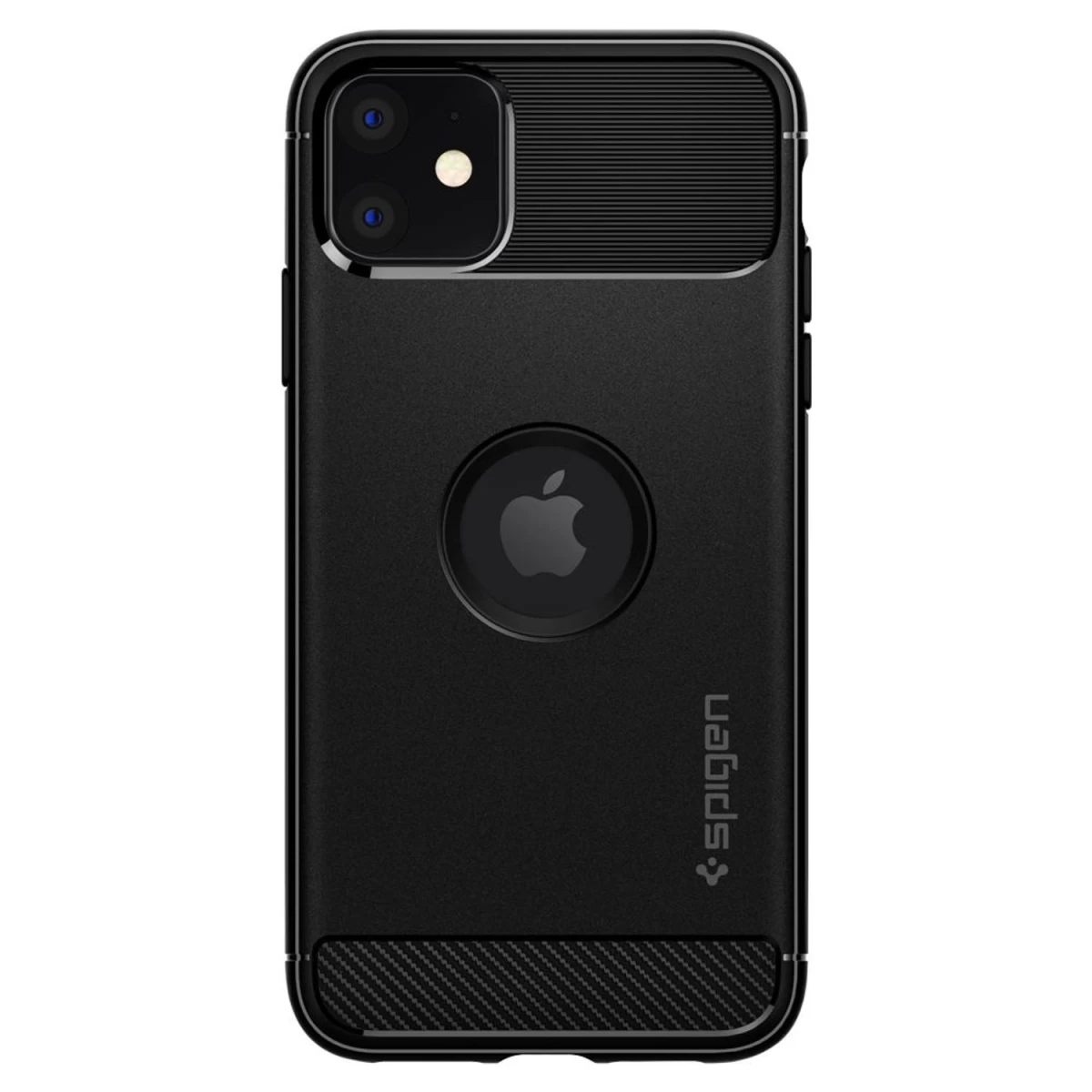 Spigen Rugged Armor Dėklas Iphone 11 - Matinės Juodos Spalvos