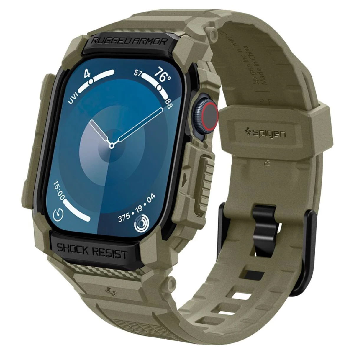 spigen Rugged Armor Pro Apyrankė, Skirta apple Watch 10 (46mm) - žalia