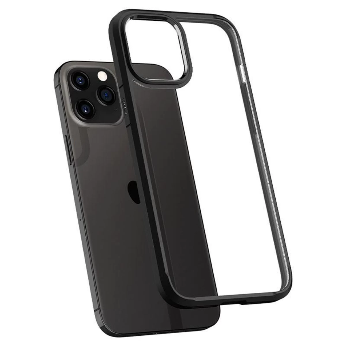 spigen Ultra Hybrid Dėklas iphone 12 / iphone 12 Pro - Matinės Juodos Spalvos