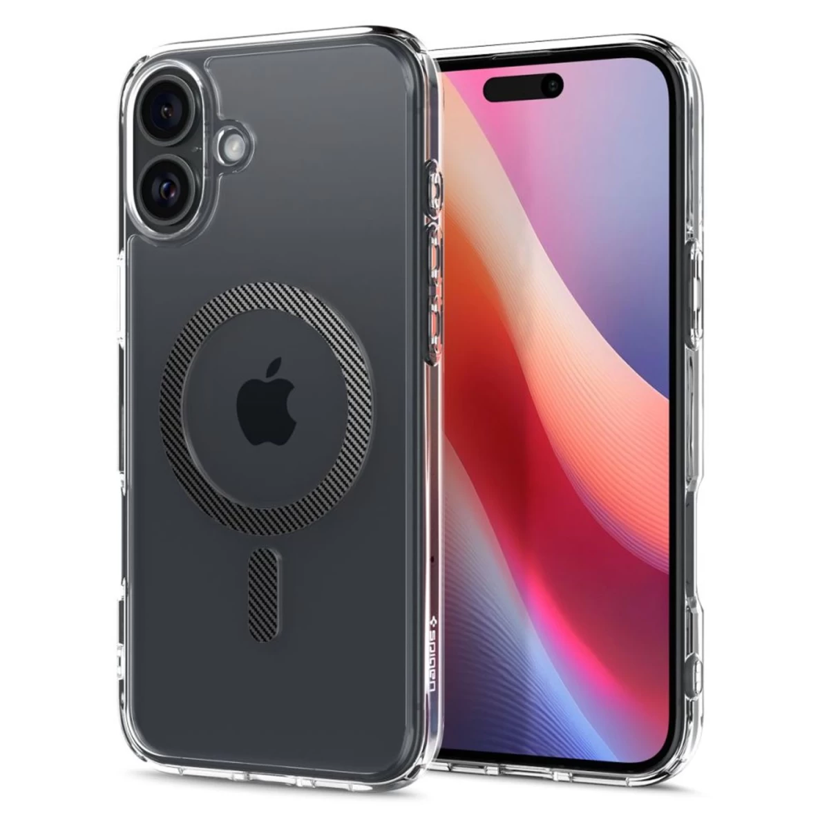spigen Ultra Hybrid Magsafe Carbon Fiber, Skirtas iphone 16 - Tamsiai Pilkas
