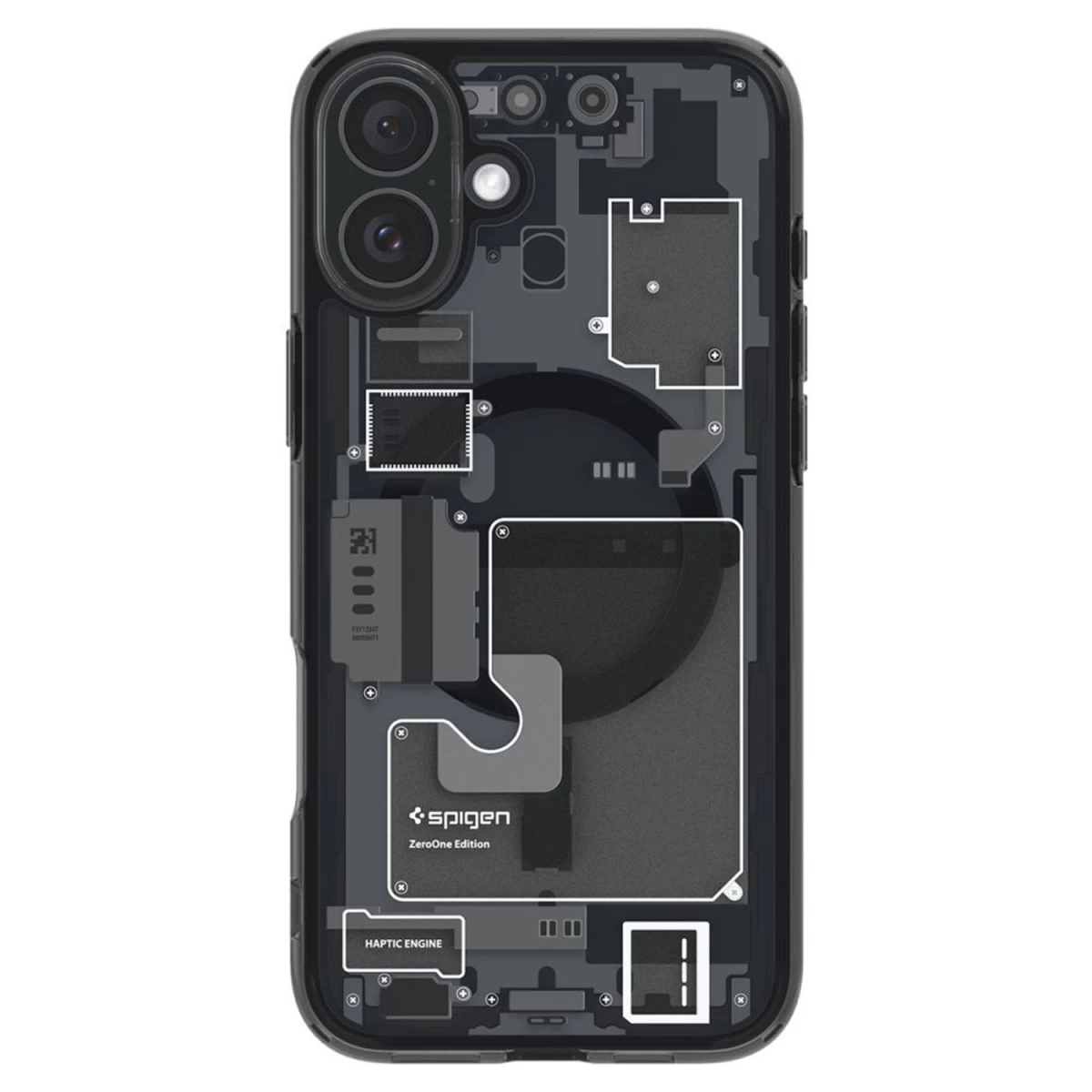 spigen Ultra Hybrid Magsafe Zero One, Skirtas iphone 16 - Tamsiai Pilkas