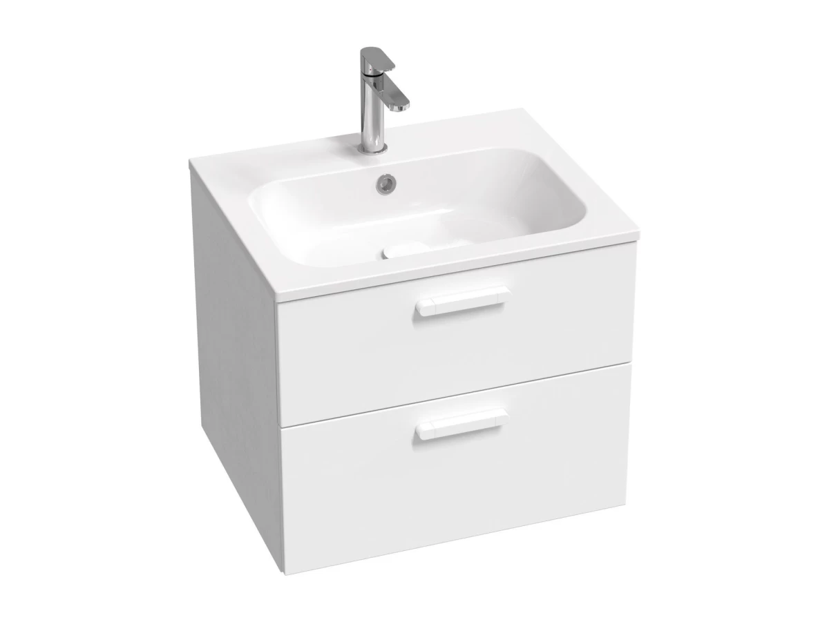 Spintelė praustuvui SD 600 Chrome balta su baltom rankenėlėm, X000001776