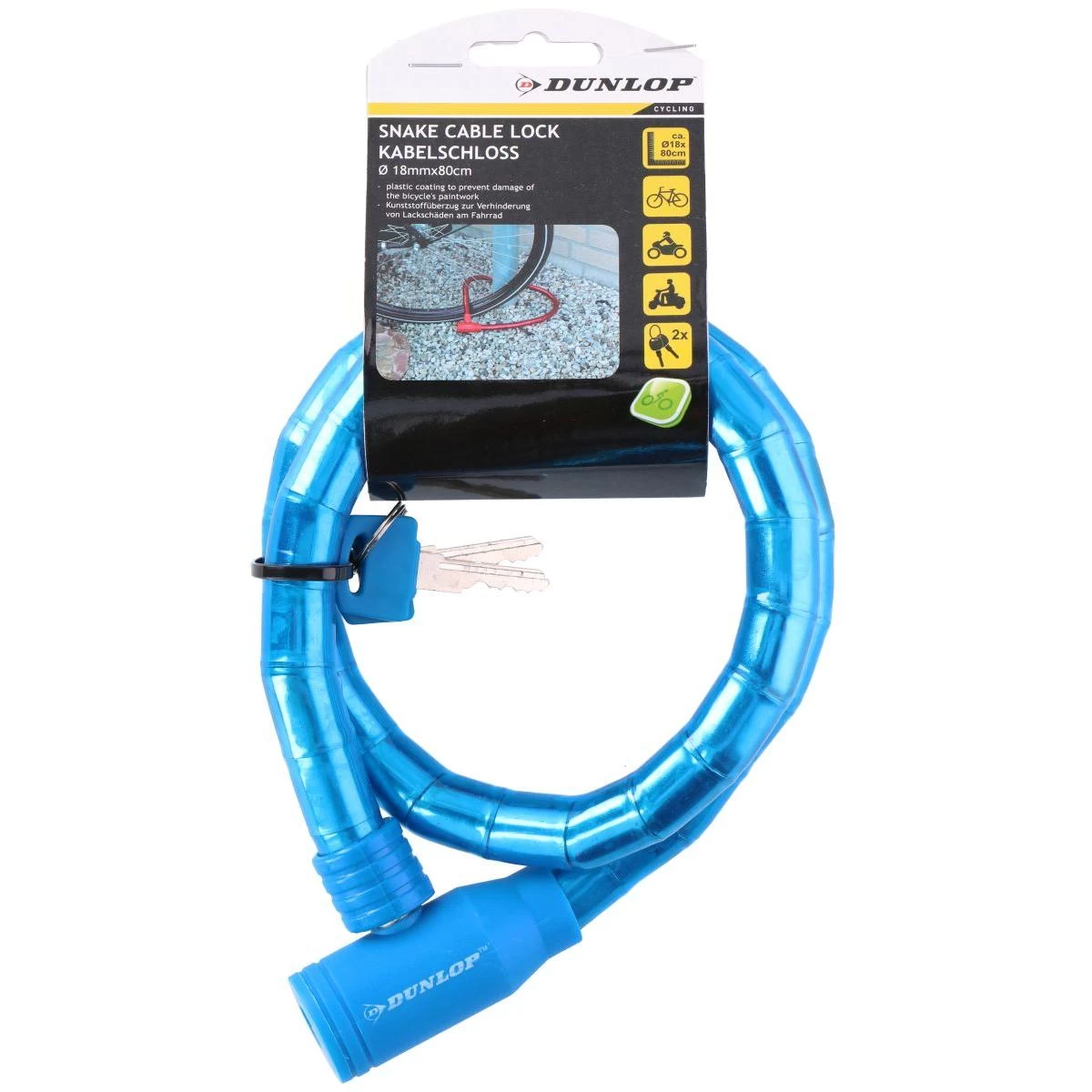 Spiralinė Dviračių Rankena 18mmx80cm Dunlop Blue