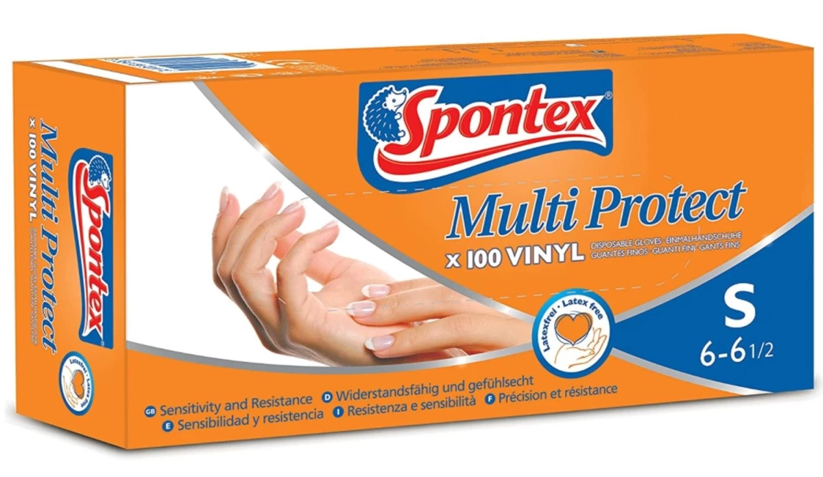 Spontex Vienkartinės Pirštinės, S Dydis, 100 Vienetų (vokietijos Produktas).