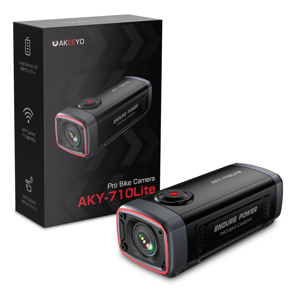 Sportinė Vaizdo Kamera, Montuojama Ant Dviračio Vairo, „710 Lite 1080p“ – Juoda