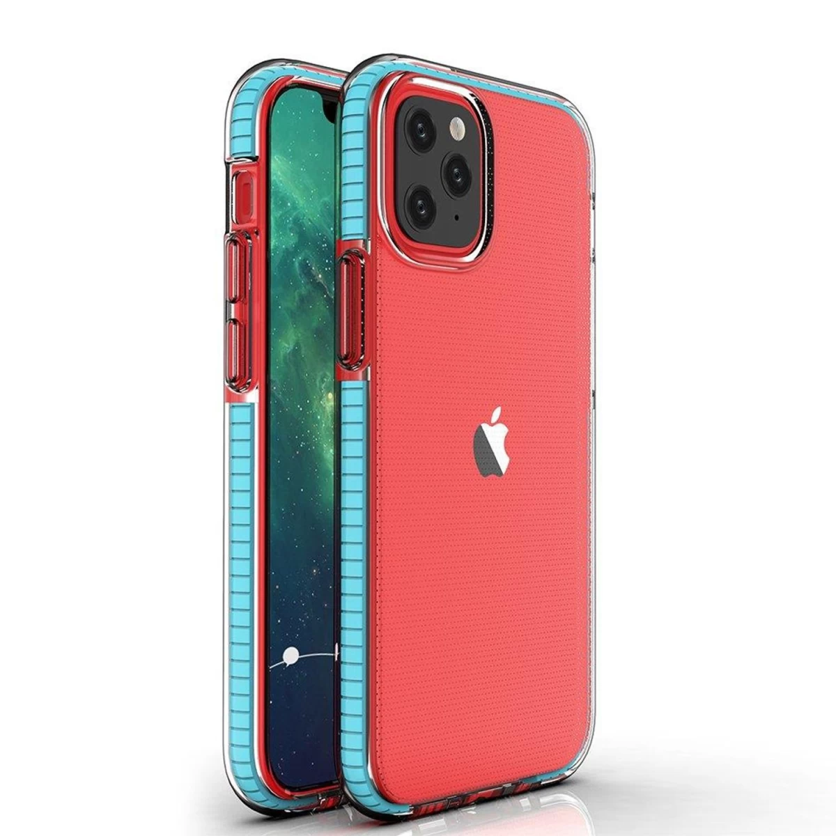 spring Case Gelinis Dėklas Su Spalvingu Rėmeliu iphone 13 Mini, šviesiai Mėlynos Spalvos