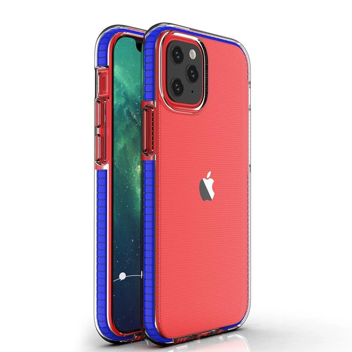 spring Case Gelinis Dėklas Su Spalvingu Rėmeliu iphone 13 Mini, Tamsiai Mėlynos Spalvos