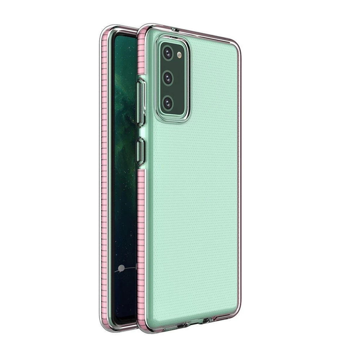 spring Case Gelinis Dėklas Su Spalvotu Rėmeliu, Skirtas samsung Galaxy A02s Eu, šviesiai Rožinės Spalvos spring Case Gelinis Dėklas Su Spalvotu Rėmeliu, Skirtas samsung Galaxy A02s Eu, šviesiai Rožinės Spalvos
