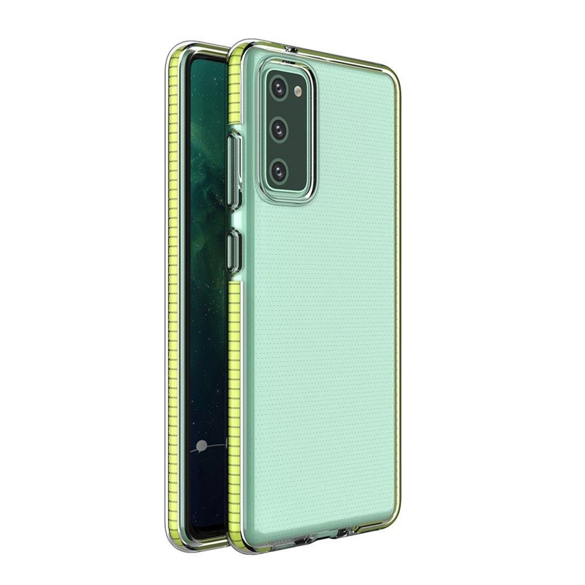 spring Case Gelinis Dėklas Su Spalvotu Rėmeliu, Skirtas samsung Galaxy S21+ 5g (s21 Plus 5g), Geltonas spring Case Gelinis Dėklas Su Spalvotu Rėmeliu, Skirtas samsung Galaxy S21+ 5g (s21 Plus 5g), Geltonas
