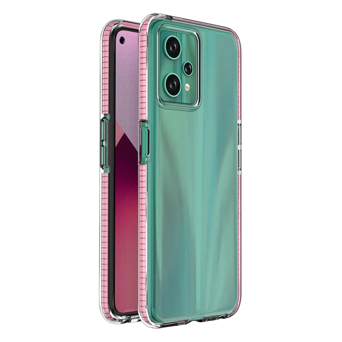 Spring Case Silikoninis Dangtelis Su Rėmeliu Realme 9 Pro, šviesiai Rožinės Spalvos
