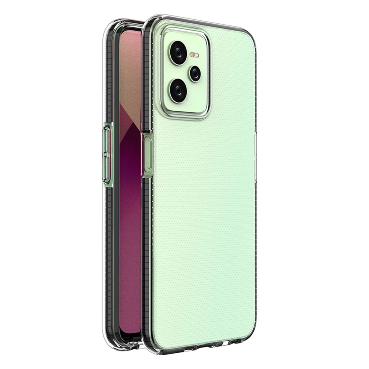 Spring Case Silikoninis Dangtelis Su Rėmeliu, Skirtas Realme C35, Juodas