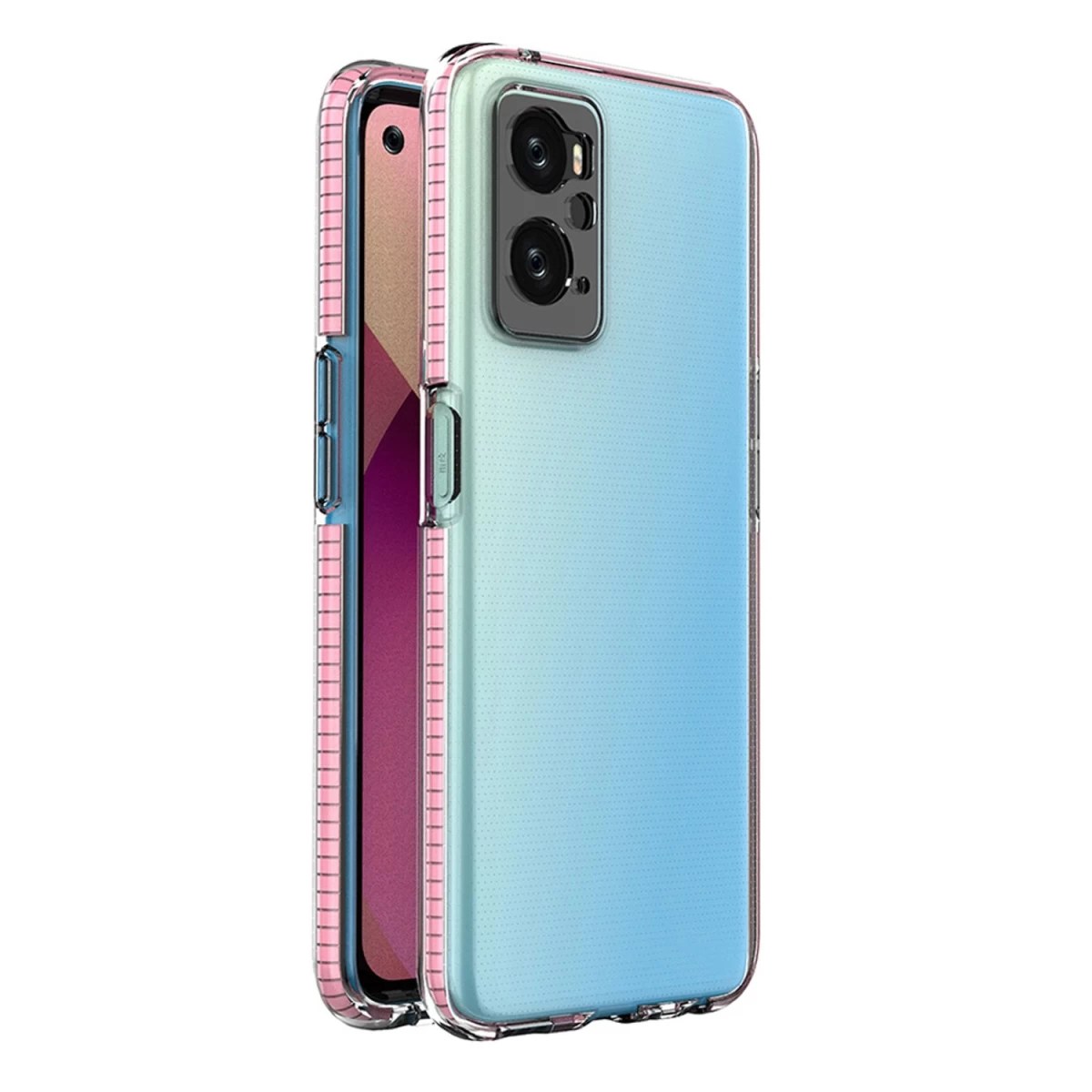 spring Case Silikoninis Dangtelis Su Ryškiai Rausvu Rėmeliu, Skirtas realme 9i, oppo A36/a76/a96 spring Case Silikoninis Dangtelis Su Ryškiai Rausvu Rėmeliu, Skirtas realme 9i, oppo A36/a76/a96