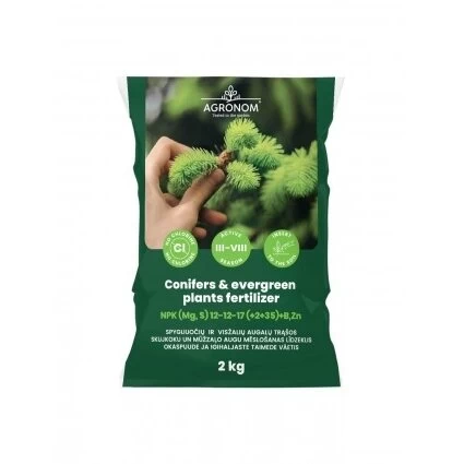 Spygliuočių ir visžalių augalų trąšos AGRONOM, 2 kg Spygliuočių ir visžalių augalų trąšos AGRONOM, 2 kg