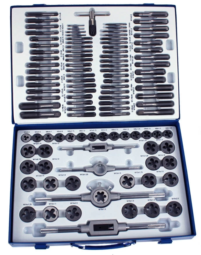Sriegiklių ir sriegpjovių komplektas | M2 - M18 | 110 vnt. (ES-68110)