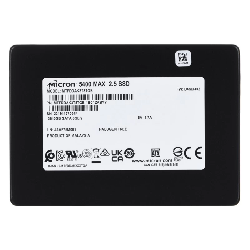 Ssd Micron 5400 Max 3,84 Tb (2,5″ /3,84 Tb )