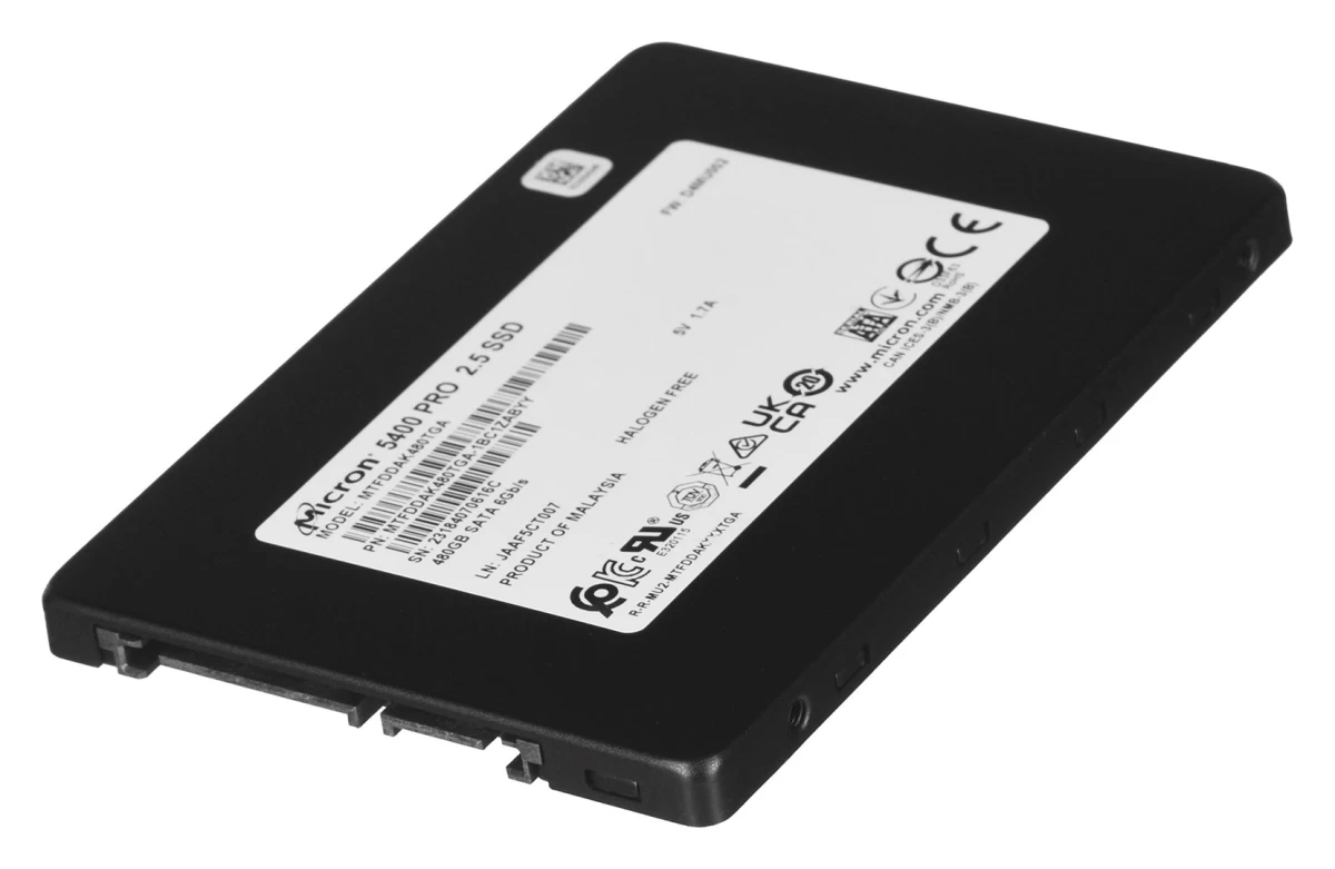 SSD Micron 5400 PRO 480GB SATA 2.5 MTFDDAK480TGA-1BC1ZABYYR (DWPD 1.5)