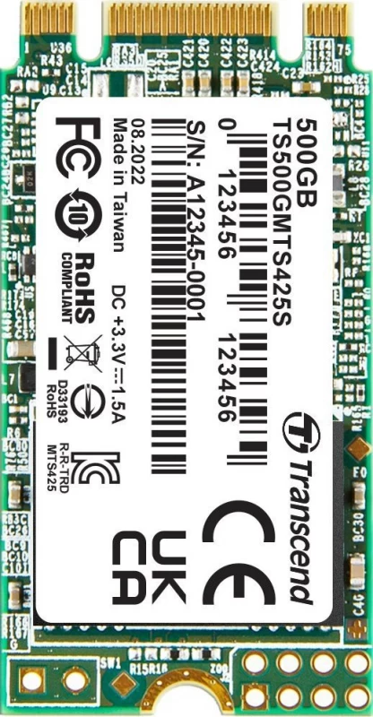 Ssd Transcend Ts500gmts425s (m.2 2242″ /500 Gb )