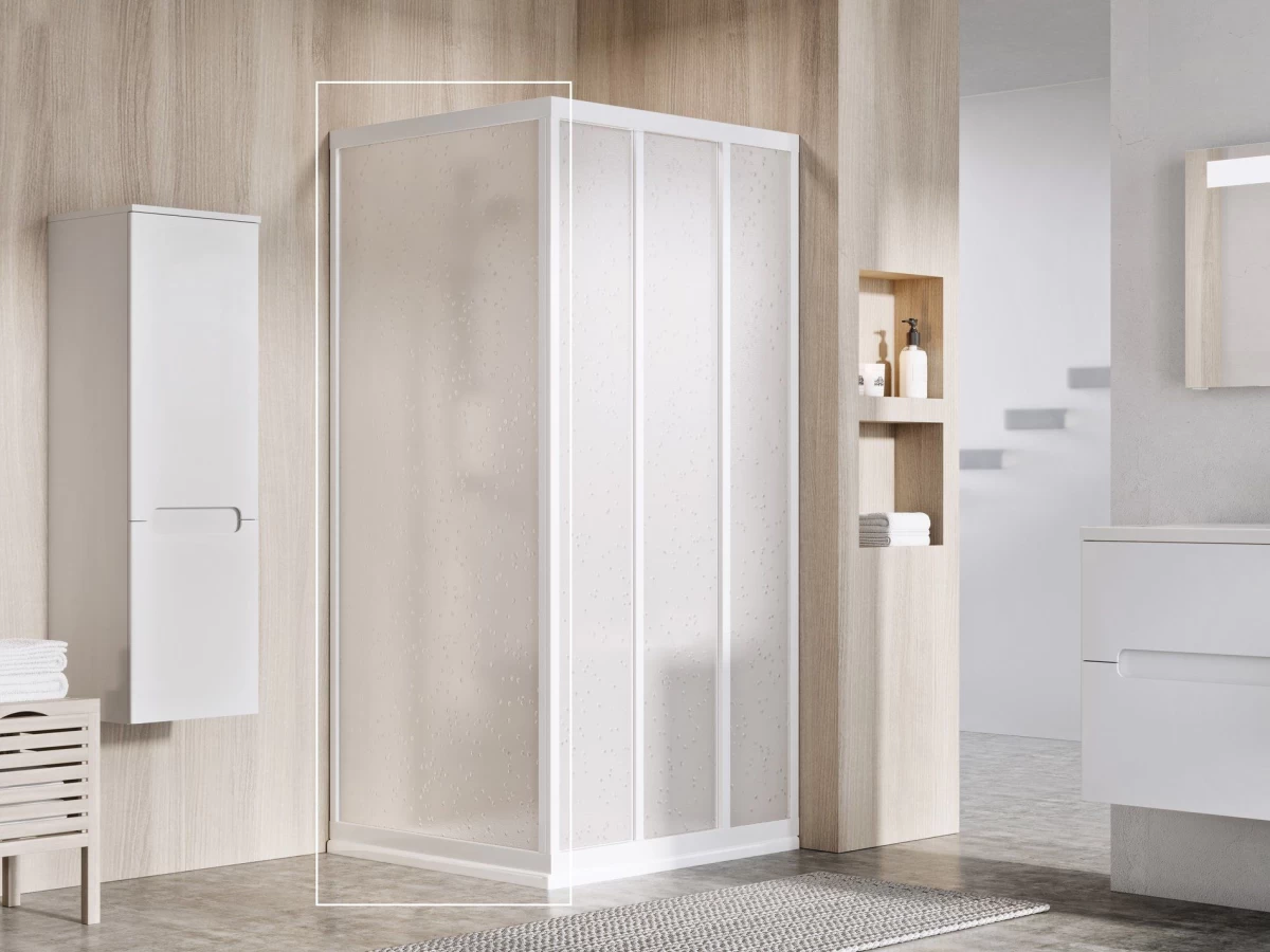 Stacionari sienelė Ravak Supernova APSS 80 198, balta+plastikas Pearl 940401R211