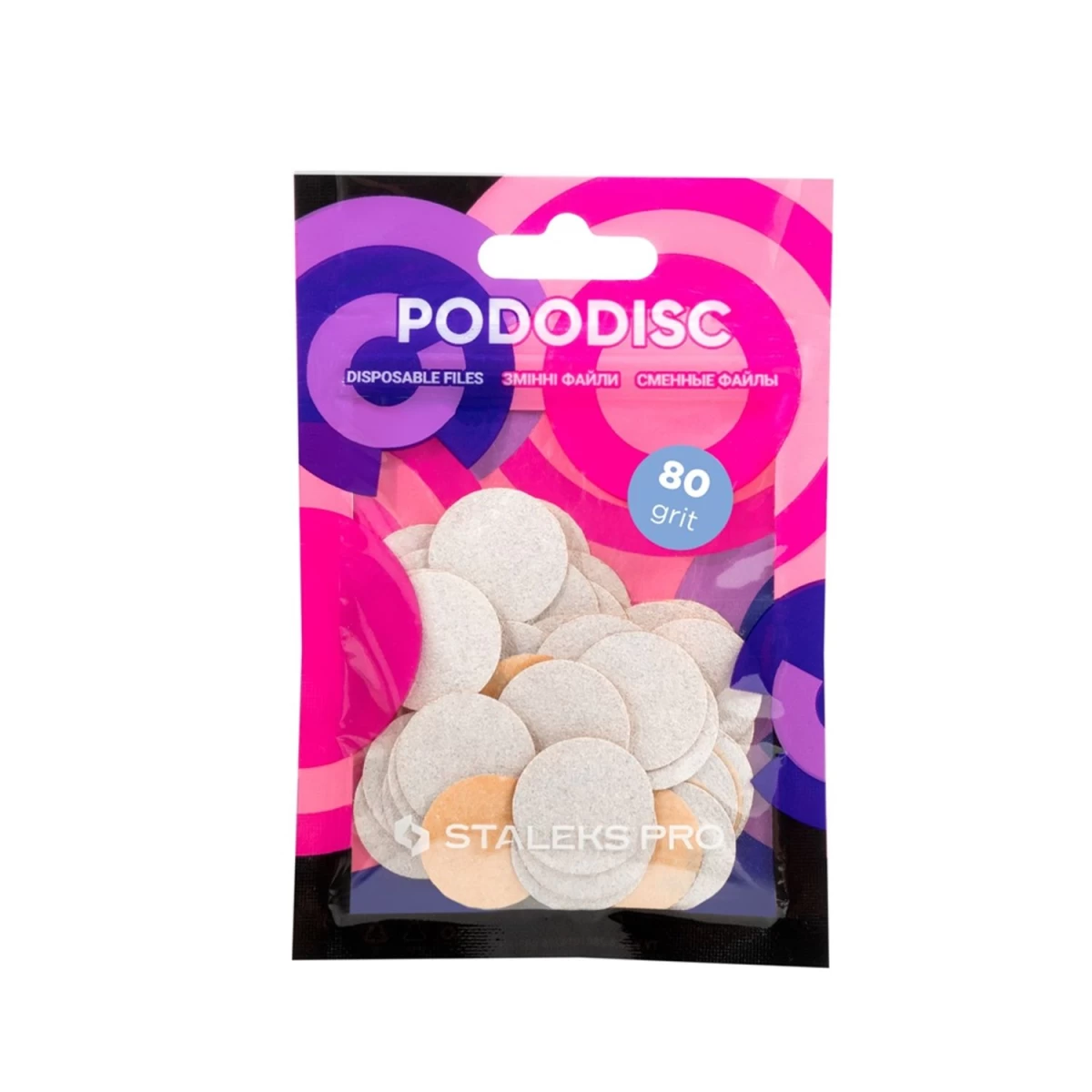 Staleks Pododisc Pro Expert Balti Keičiami Dangteliai M Klasė 80 50 Vnt. (p1)