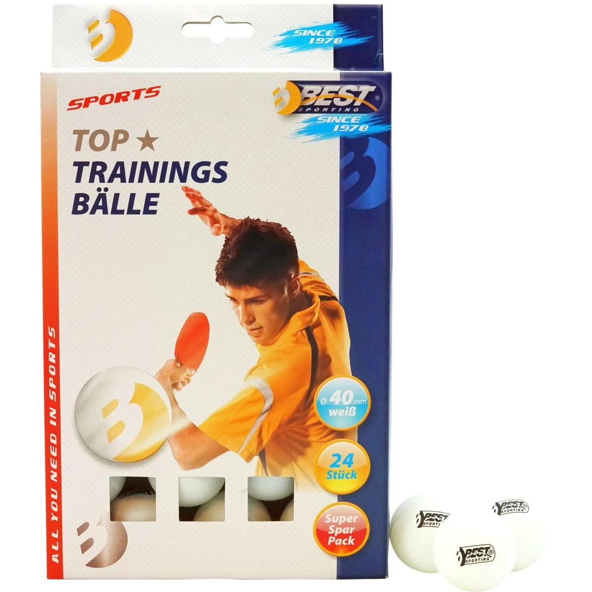 Stalo Teniso Kamuoliukai Geriausi Sporto Treniruočių 24 Vnt. Balti
