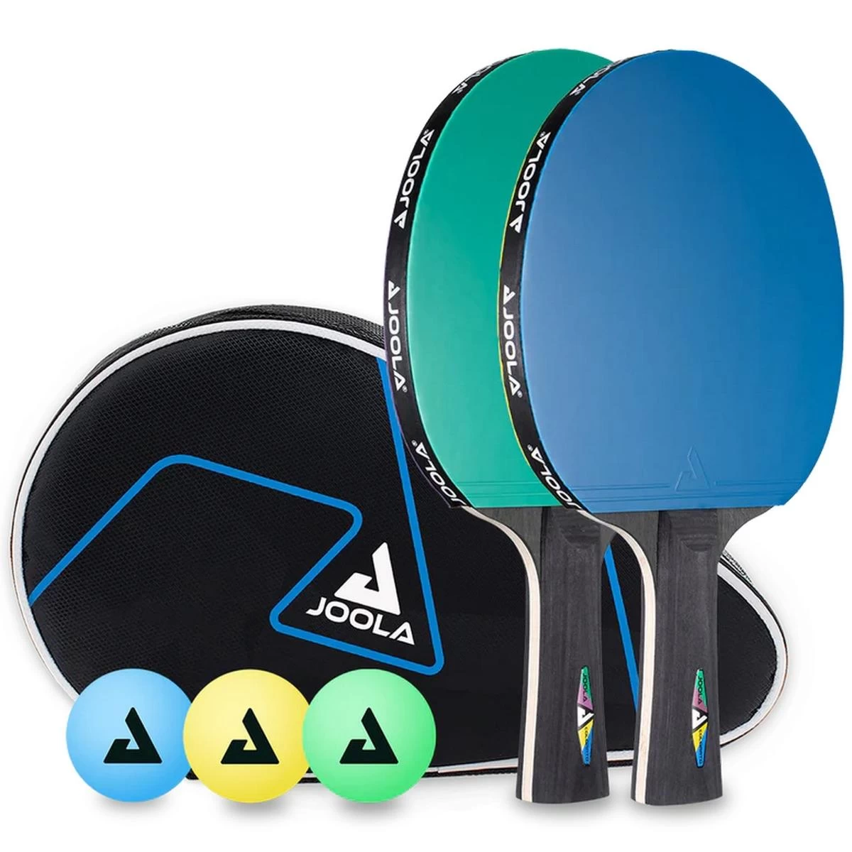 Stalo Teniso Rinkinys Joola Colorato Duo 2 Raketės, 3 Kamuoliukai Ir Dėklas