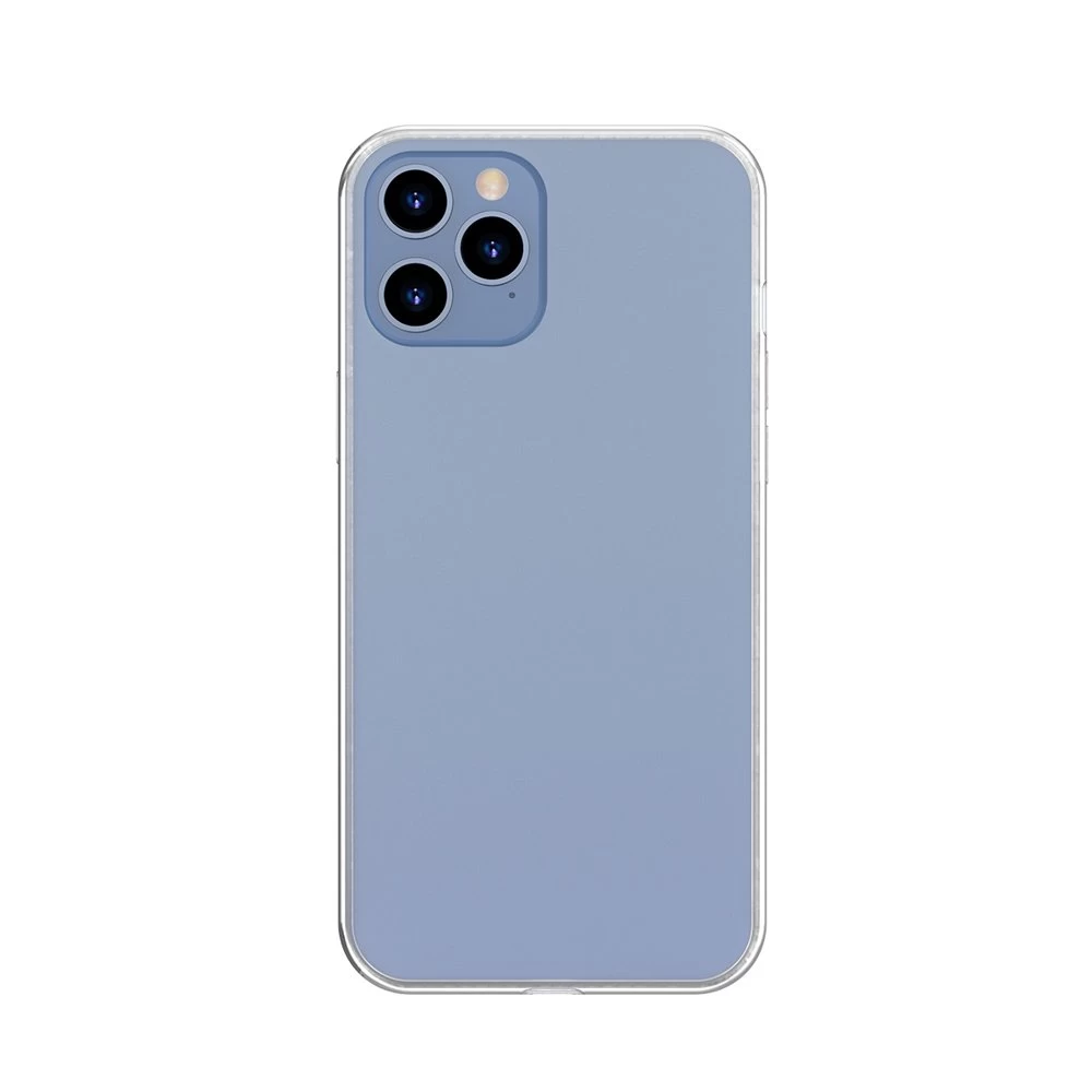 Standus Dėklas Su Lanksčiu Rėmeliu Iphone 12 Pro Max Frosted Glass Case, Baltas
