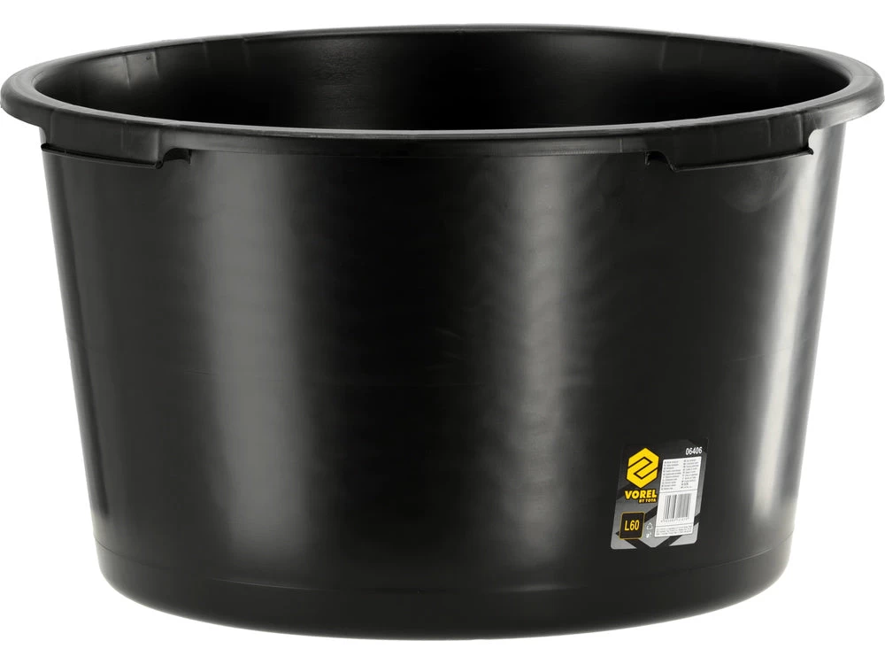 Statybinė balėja / vonelė | juoda | apvali | 60 l (06406)