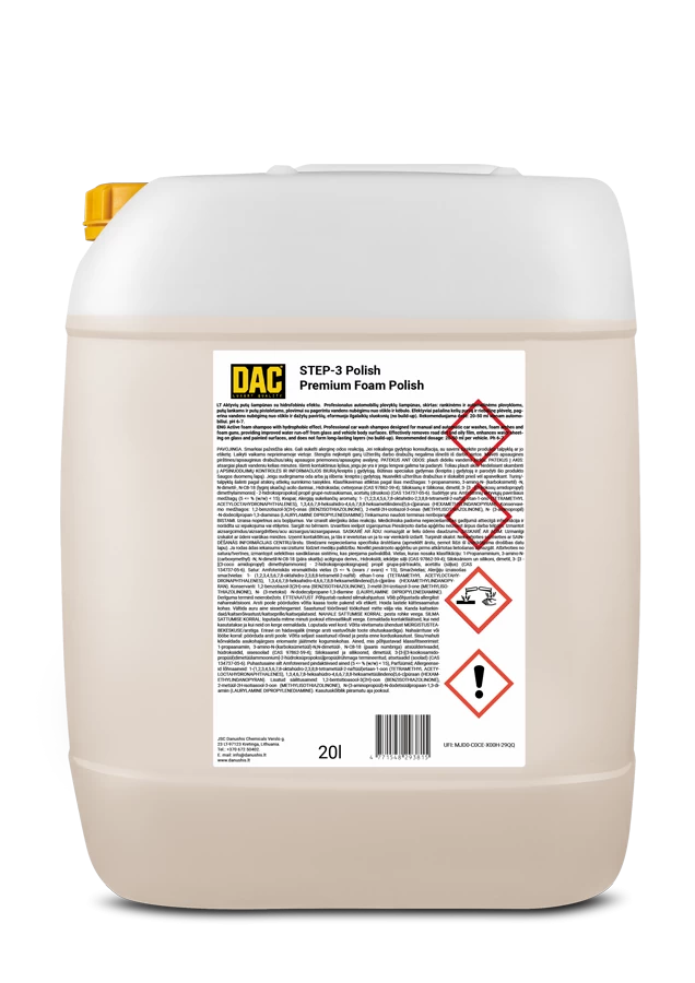 DAC STEP-3 Polish (hidrofobinė putų politūra)