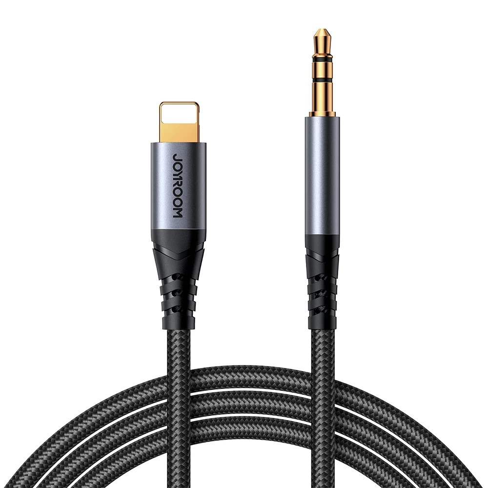 Stereofoninis Garso Kabelis iphone Ipad Aux 3,5 Mm Mini Lizdas - lightning 1,2 M Juodas Stereofoninis Garso Kabelis iphone Ipad Aux 3,5 Mm Mini Lizdas - lightning 1,2 M Juodas