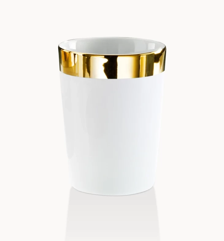 Stiklinė Decor Walther BE 50, porcelianinė balta/auksas 0846220